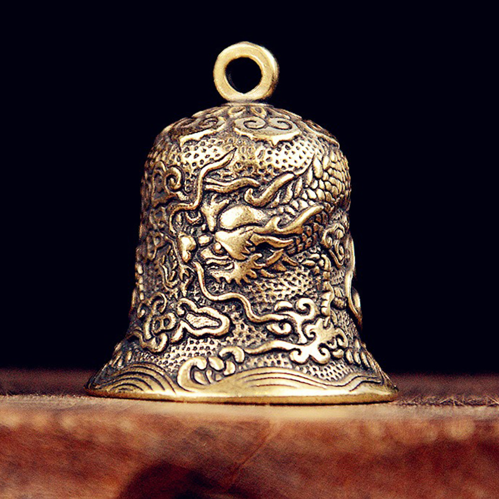 Vintage Collectible Bells - Nowy, antyczny mosiężny dzwonek z rzeźbionym