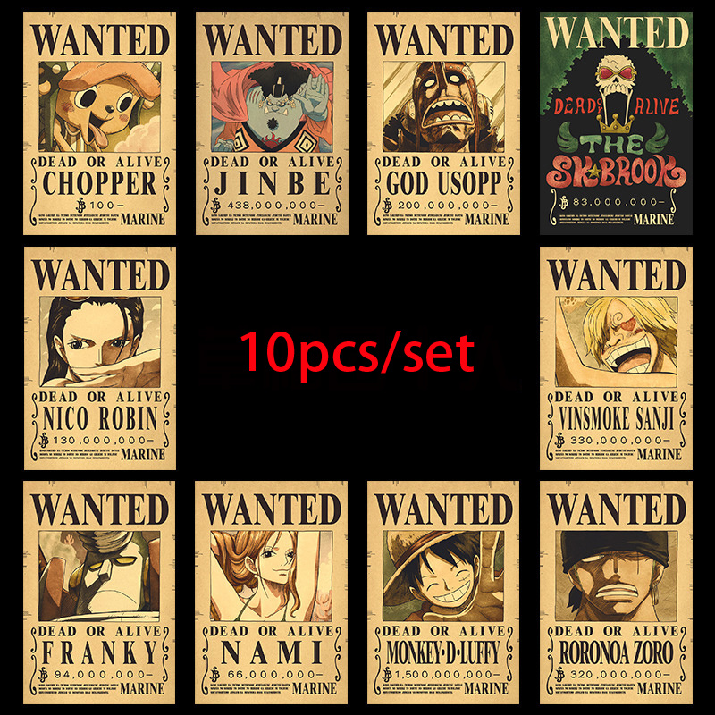 Vintage Collectible Toys - 10 szt. Anime One Piece Luffy