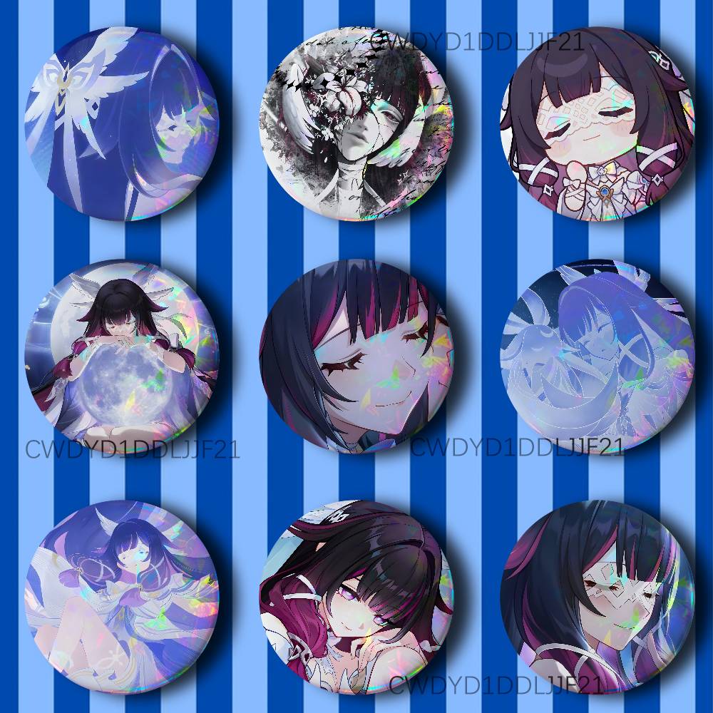 Collectible Vintage Brooches - G-Genshin Columbina Impact Vintage Anime Broszka
