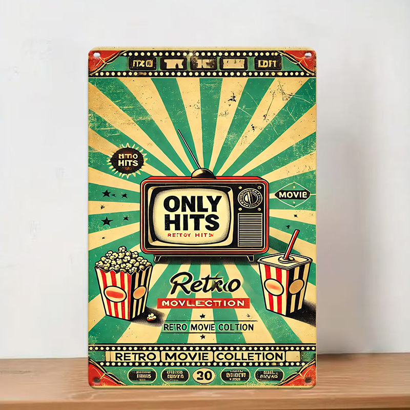 Vintage Collectible Tins - Kolekcja plakatów filmowych w stylu retro,