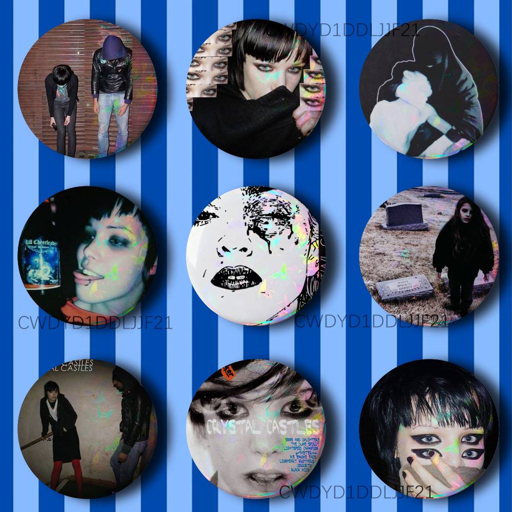 Collectible Vintage Brooches - C-Crystal Castles Band Amnestia Vintage Anime
