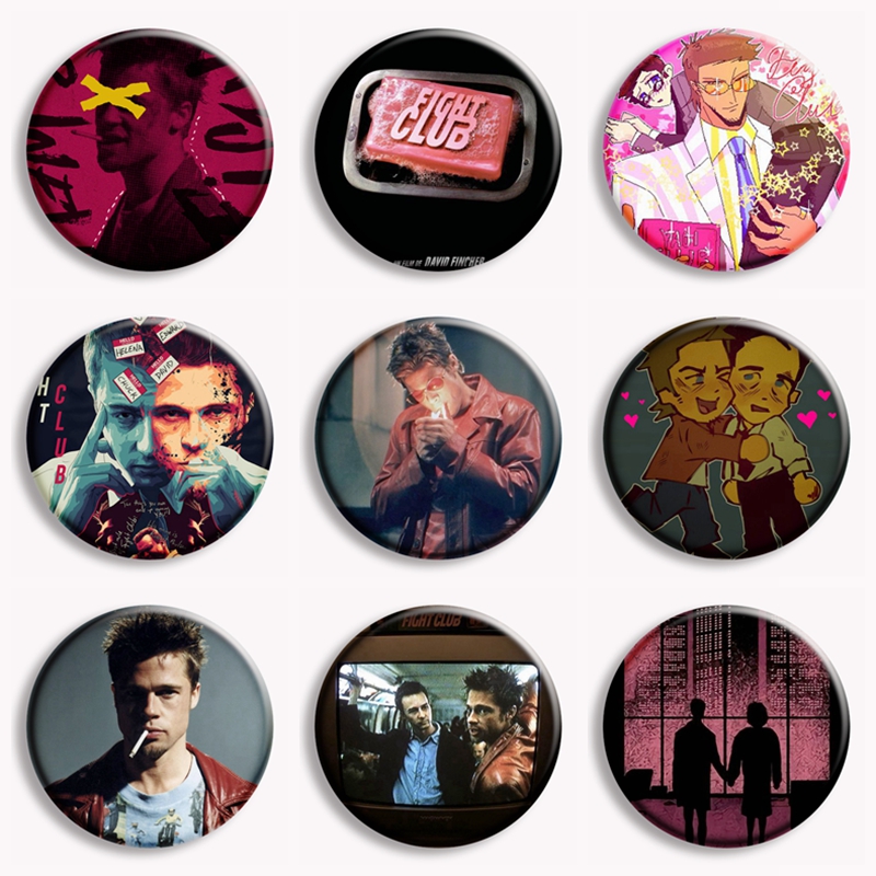Vintage Collectible Pins - Retro Classic Film Fight Club przycisk