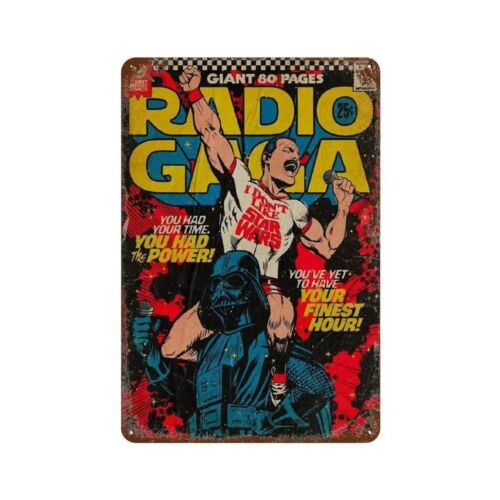 Vintage Collectible Tins - Y1, Queen Radio Gaga Komiksowy Styl