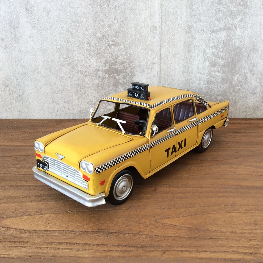 Vintage Collectible Tins - Klasyczny amerykański model taksówki Oldcar Vintage